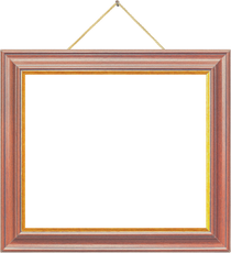 Cutout of Hanging Picture Frame